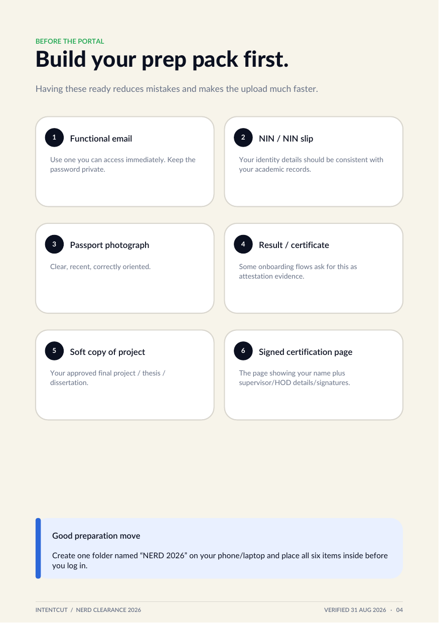Preview of the guide preparation page